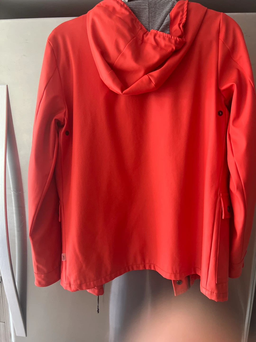 ONLY Orange Hooded Rain Jacket - photo 2