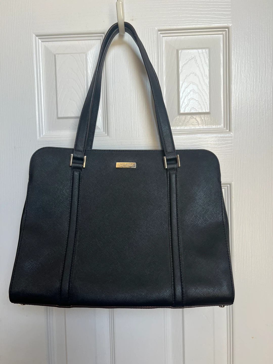 Kate Spade Black Leather Tote Bag