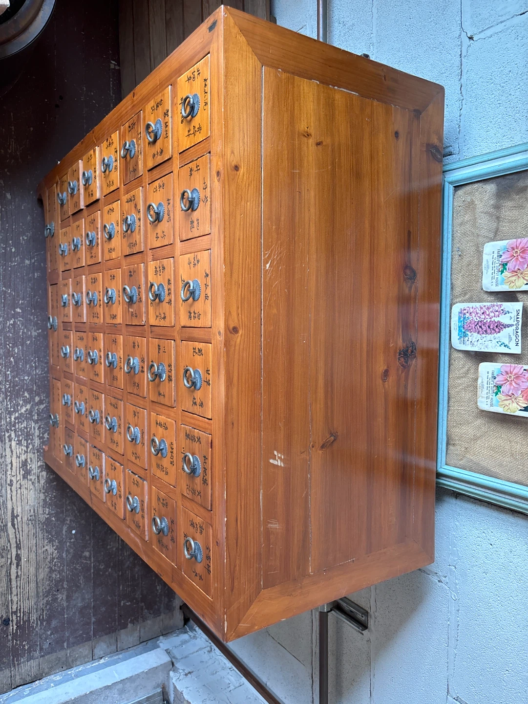 Vintage Wooden Apothecary Cabinet with Drawers - photo 4