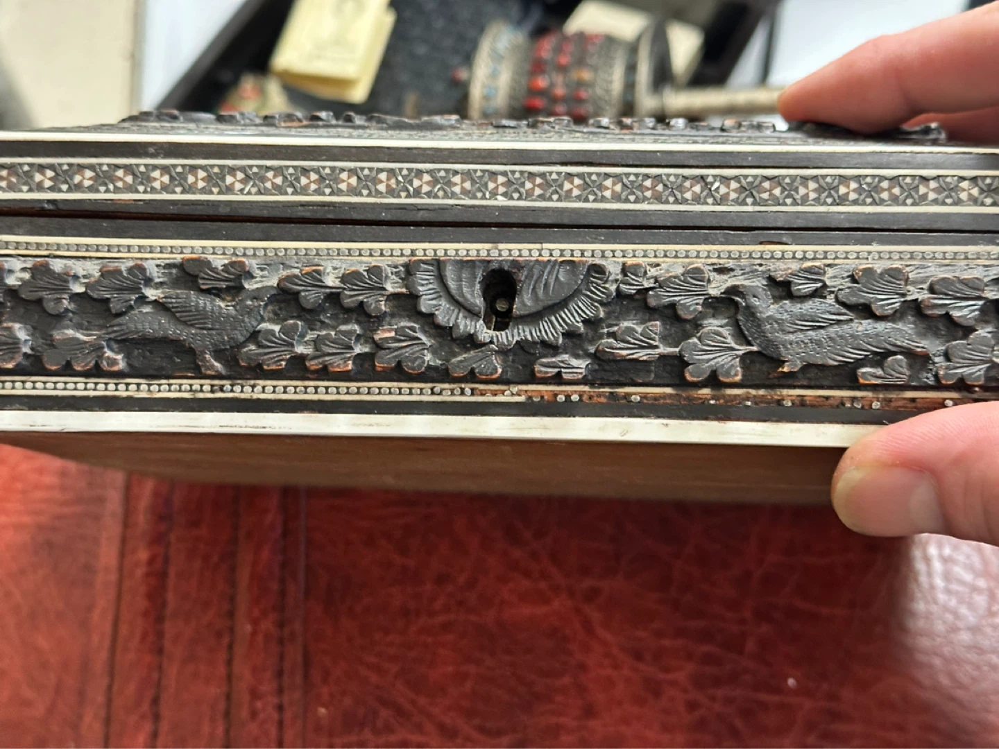 Hand Made ANGLO-INDIAN VIZAGAPATAM BOX - photo 3
