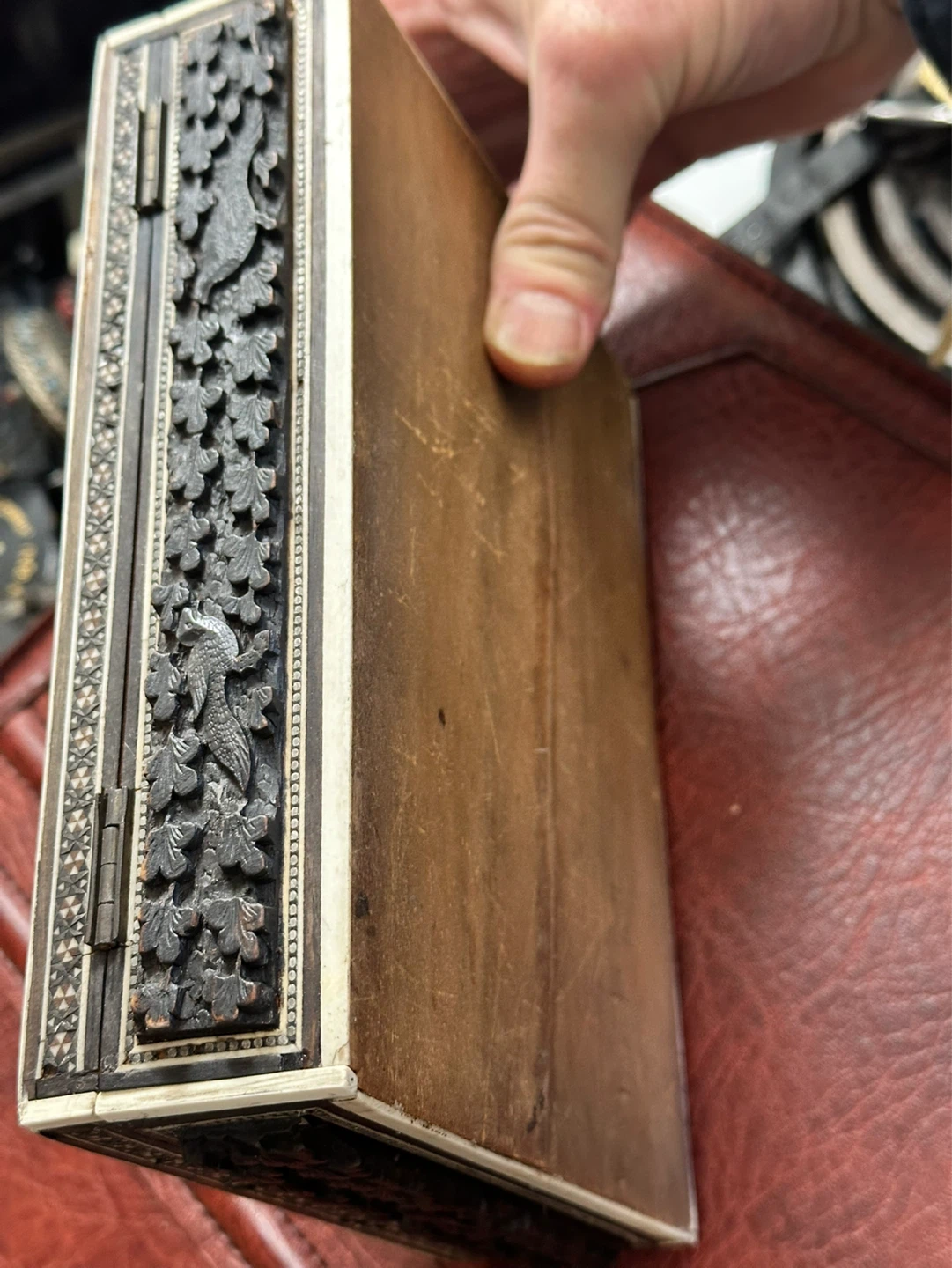 Hand Made ANGLO-INDIAN VIZAGAPATAM BOX - photo 5
