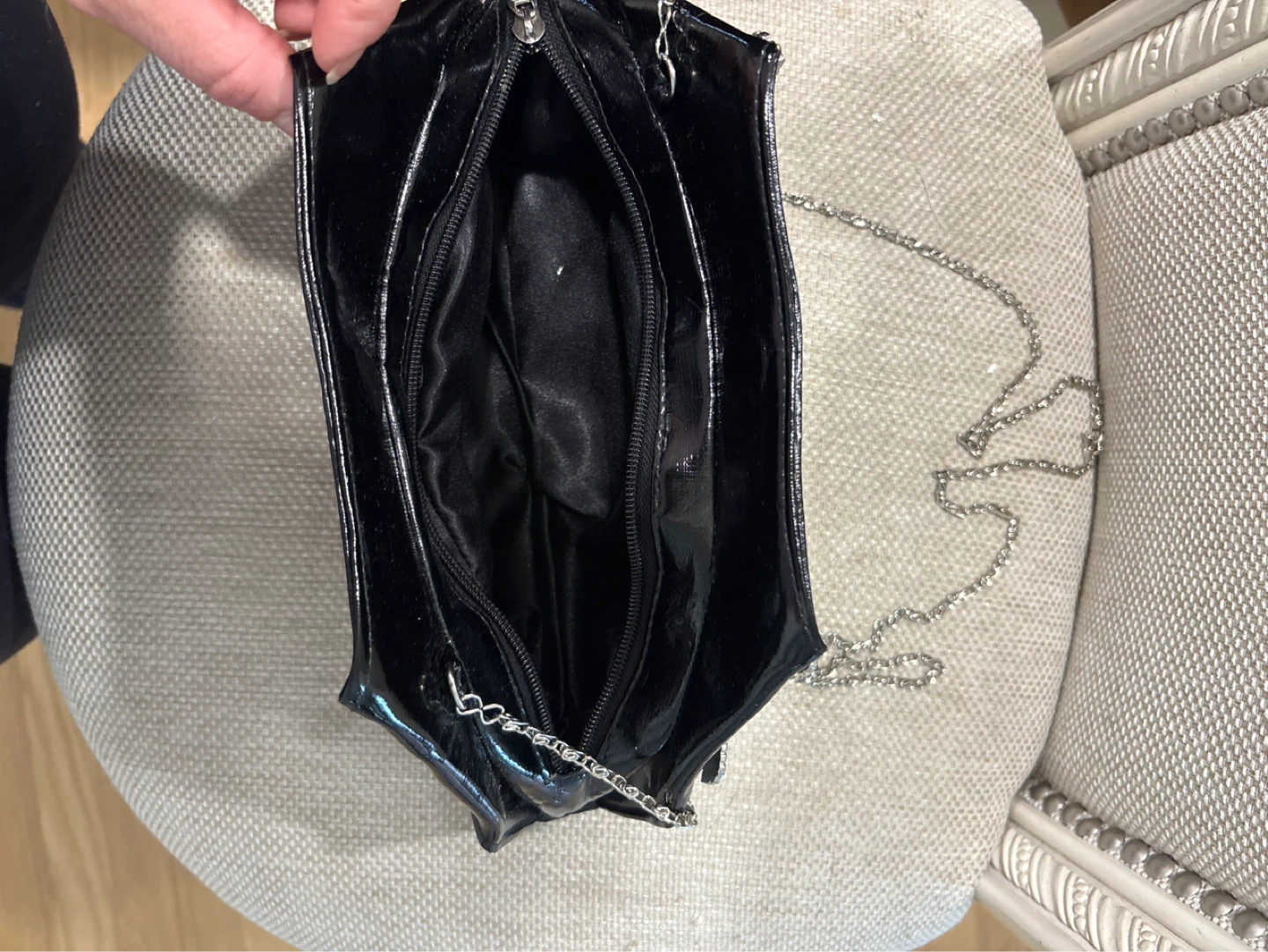 Black Clutch Purse with Rhinestone Accents - photo 3