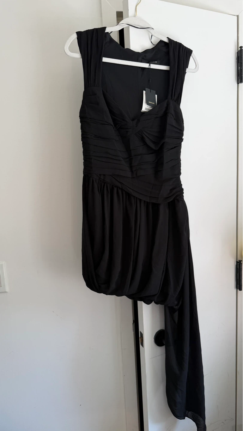 ZARA Asymmetrical Draped Mini Dress - photo 4