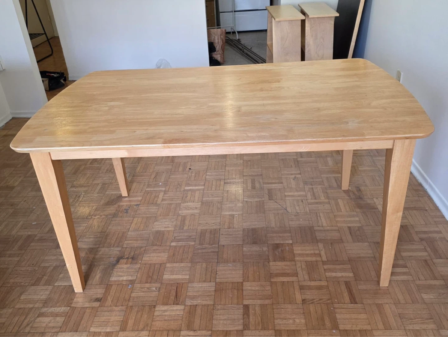Light Wood Rectangular Dining Table