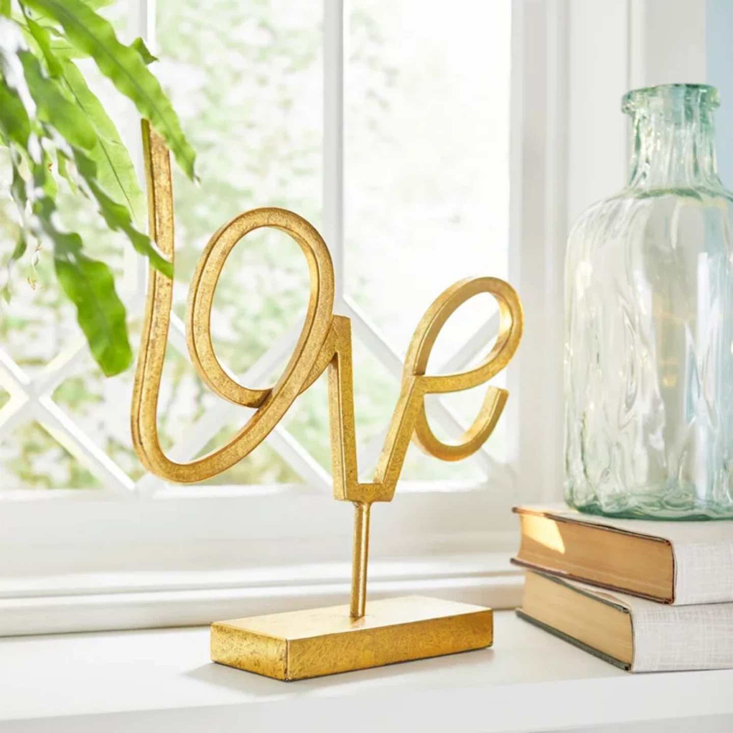 Gold "Love" Script Tabletop Decor