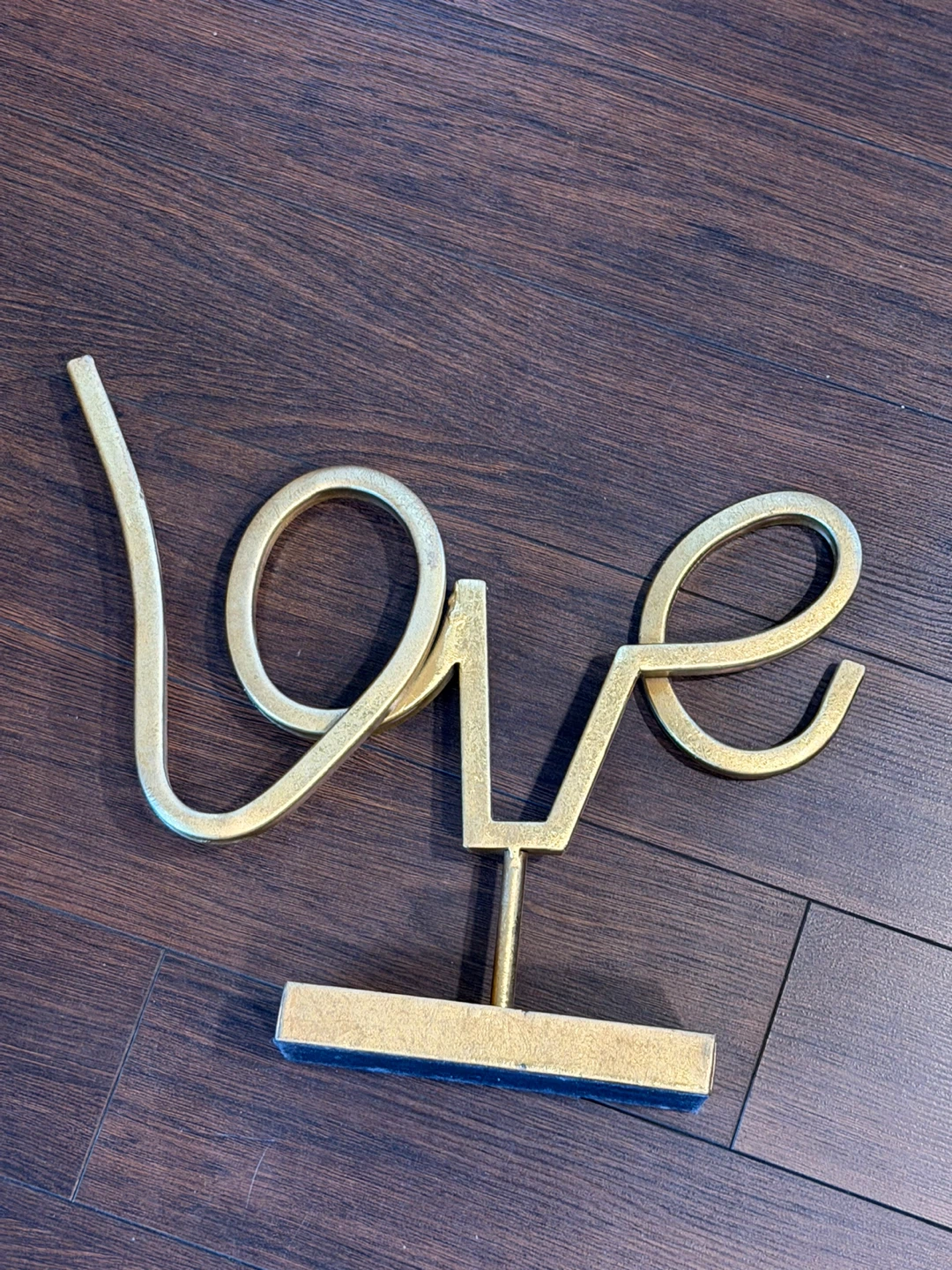 Gold "Love" Script Tabletop Decor - photo 2
