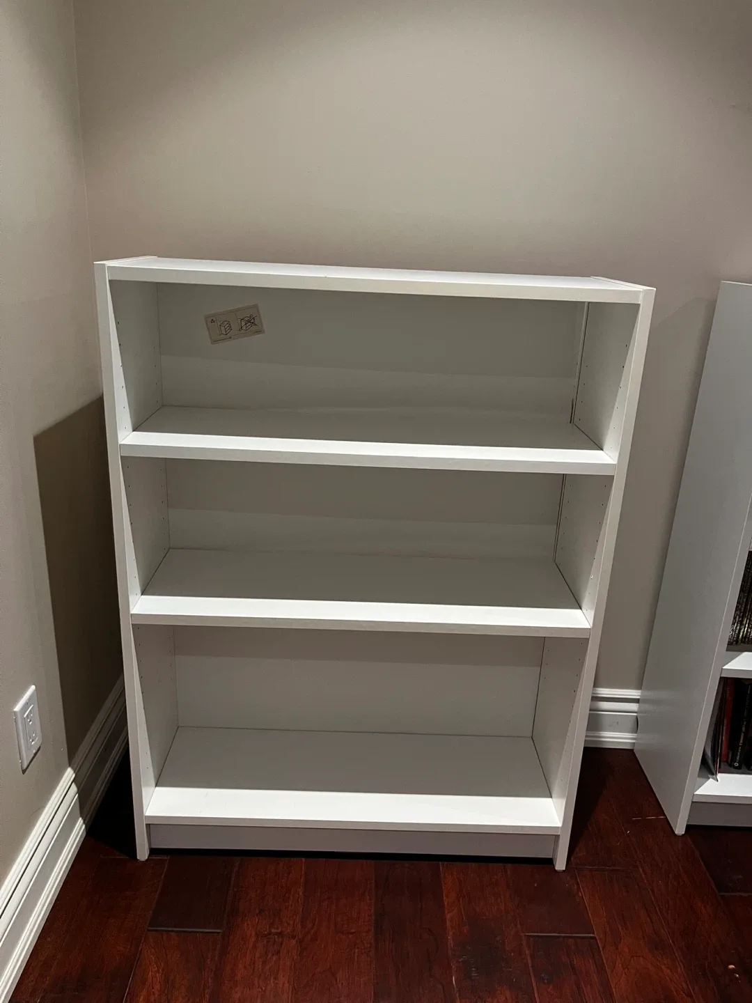 2 bookshelves