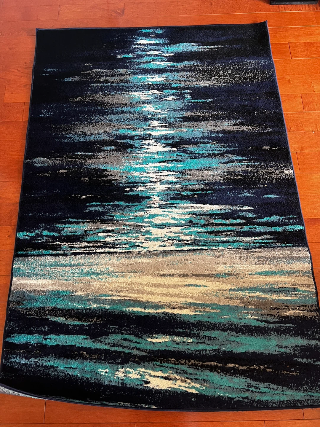 Area Rug - Abstract Blue and Teal Design