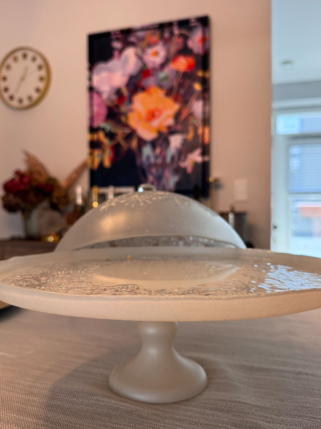 Glass Cake Stand with Dome - photo 3