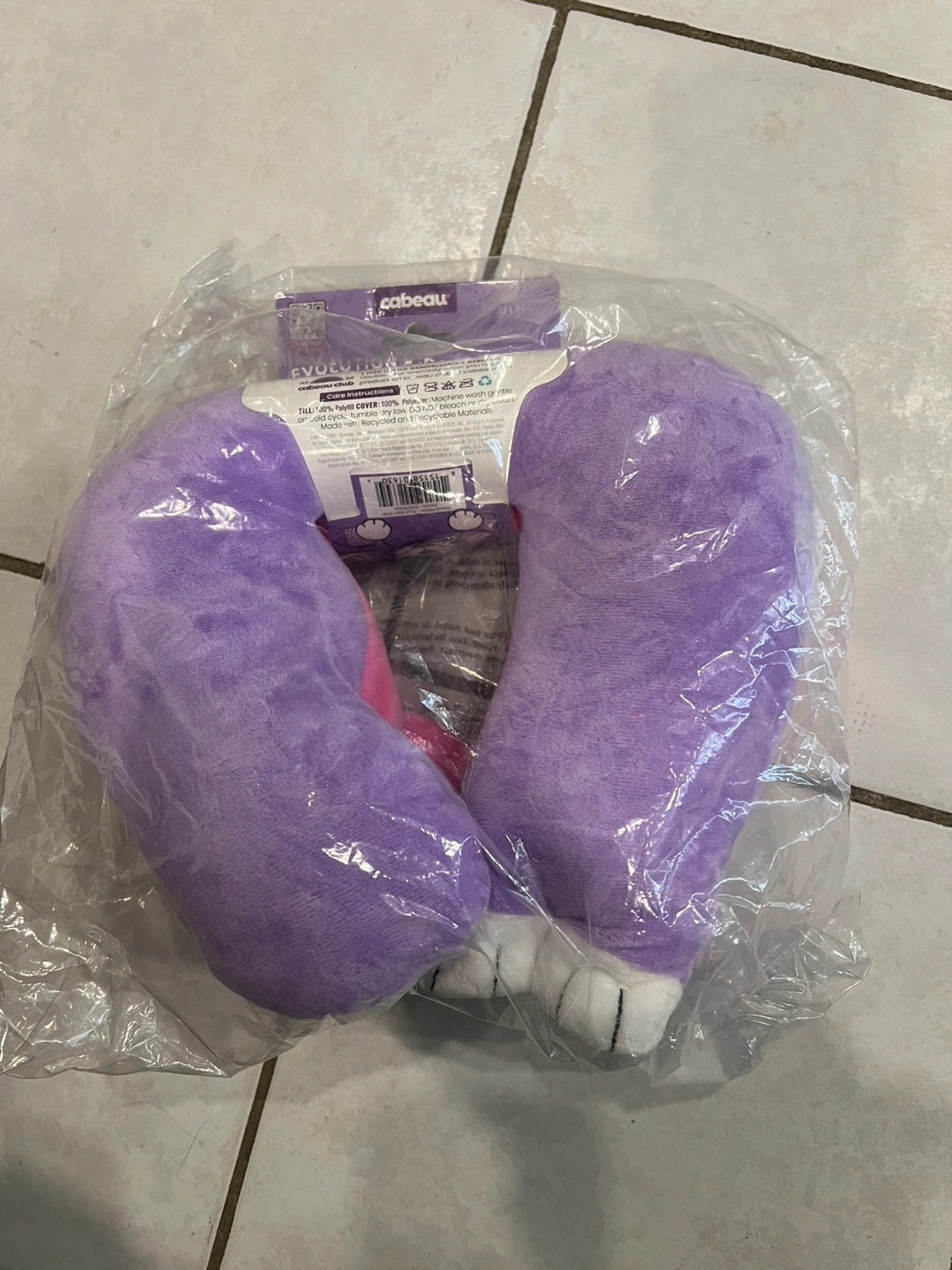 Cabeau Evolution Kids Airplane Travel Pillow - Purple/Pink Cat - photo 2