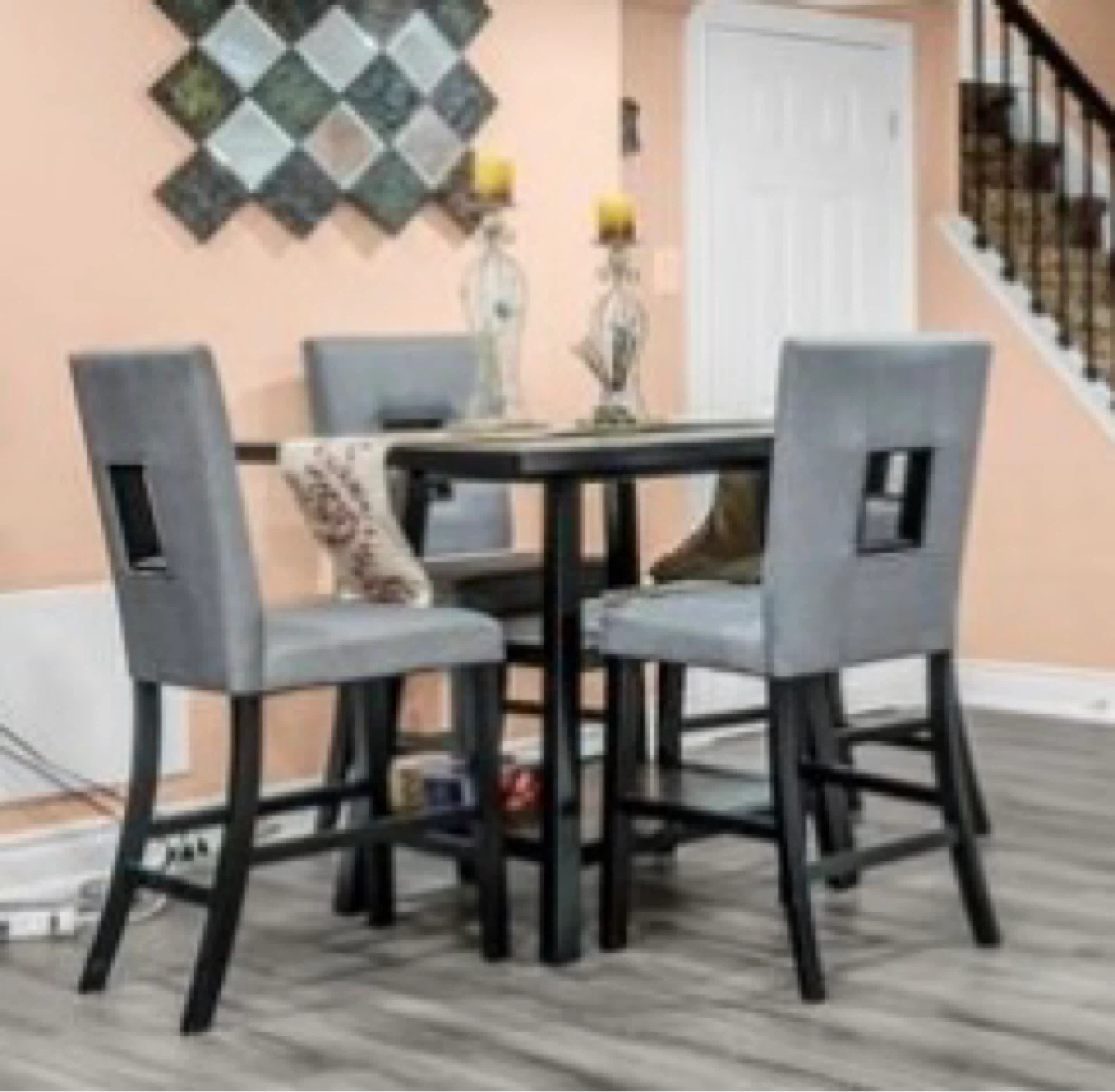 Counter Height Dining Set with 4 Chairs