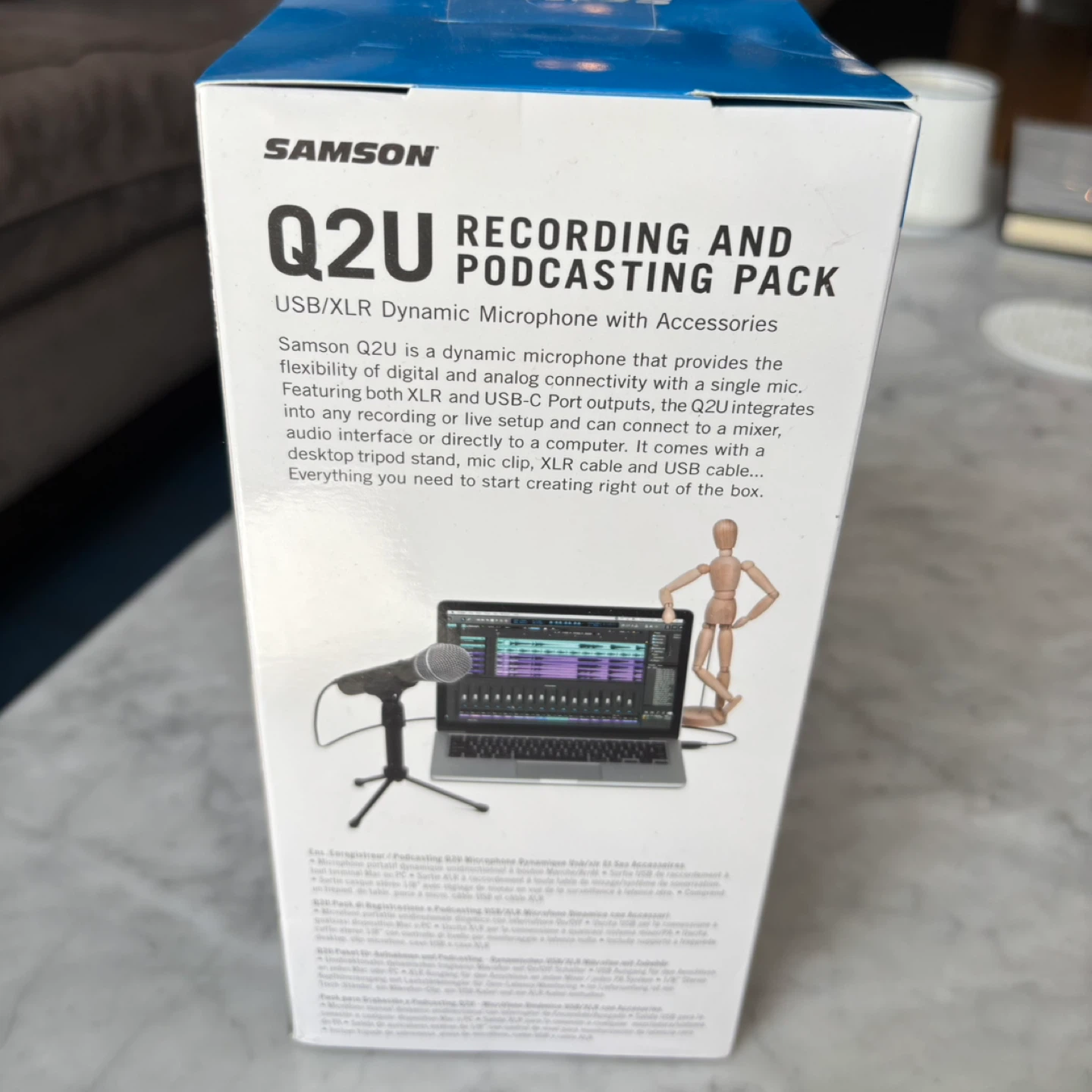 Samson Q2U Microphone  w/ Mic Stand & Pop Shield - photo 2