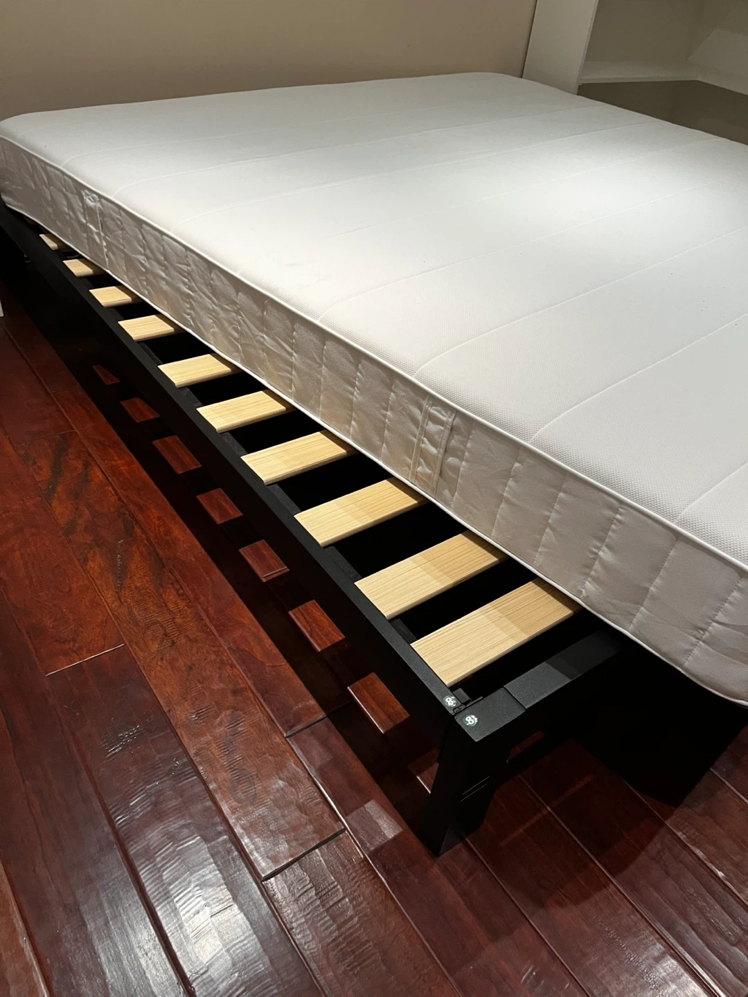 White King Size Mattress with Black Bed Frame - photo 2