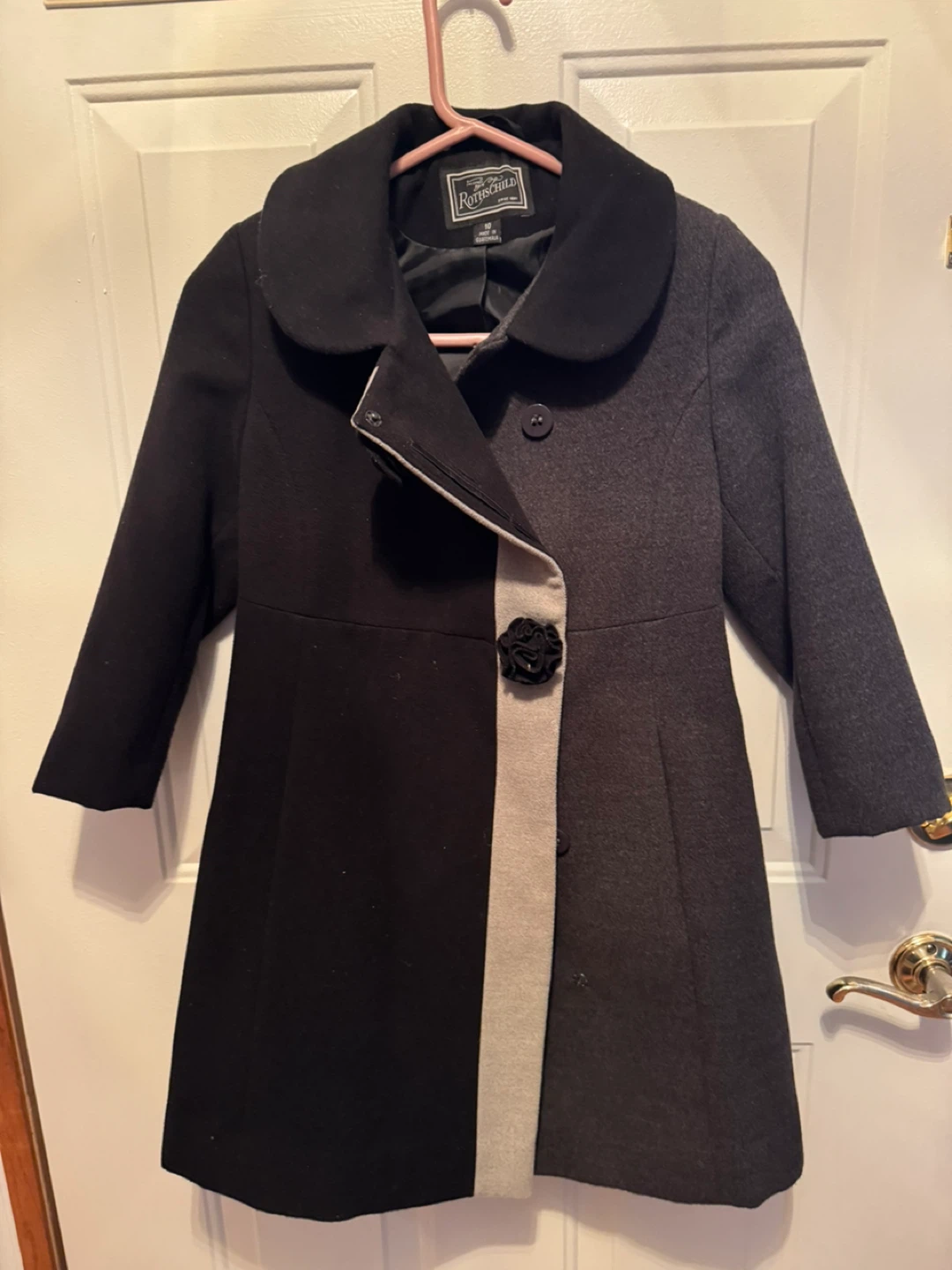 Retrospec'd Girls' Coat - Black & Gray - Size M