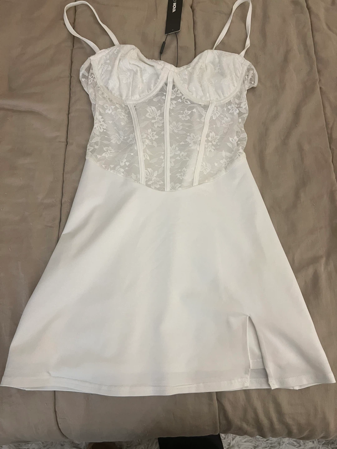 Fashion Nova White Lace Corset Dress - photo 5