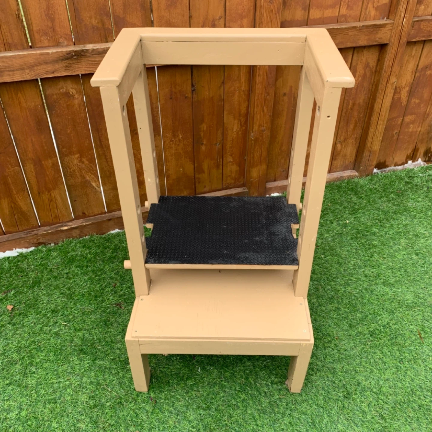 Kitchen Helper Stool Kids Step Stool Adjustable Wood Furniture - photo 3