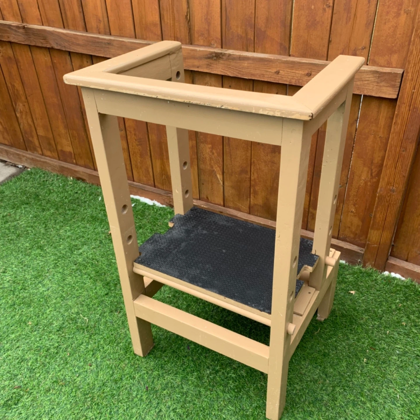 Kitchen Helper Stool Kids Step Stool Adjustable Wood Furniture