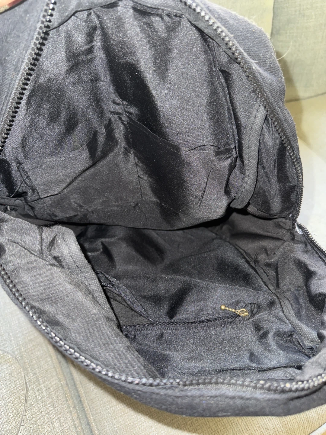 🌱Embroidered Black Canvas Backpack - photo 4