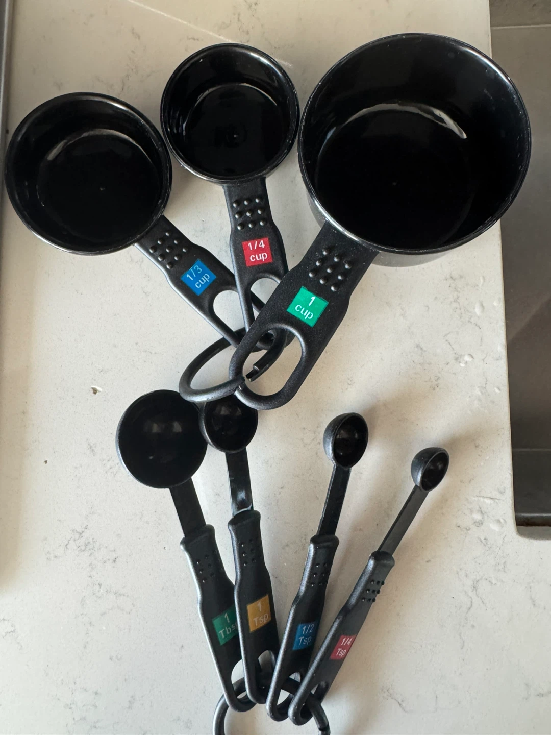 Black Measuring Cups and Spoons Set