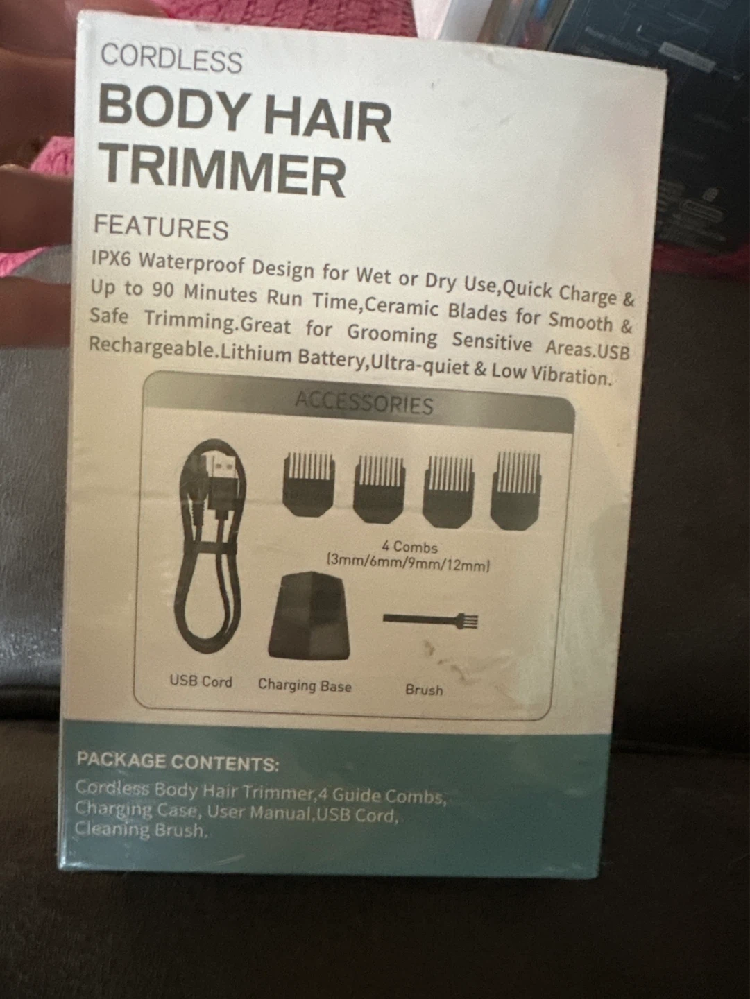Wet, dry, cordless body hair trimmer - photo 4