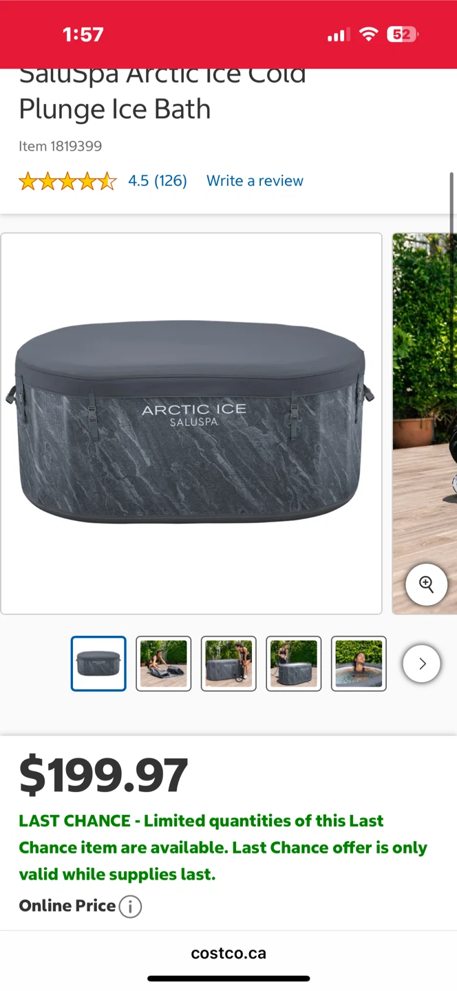 Saluspa Arctic Ice Cold Plunge Ice Bath 🌱