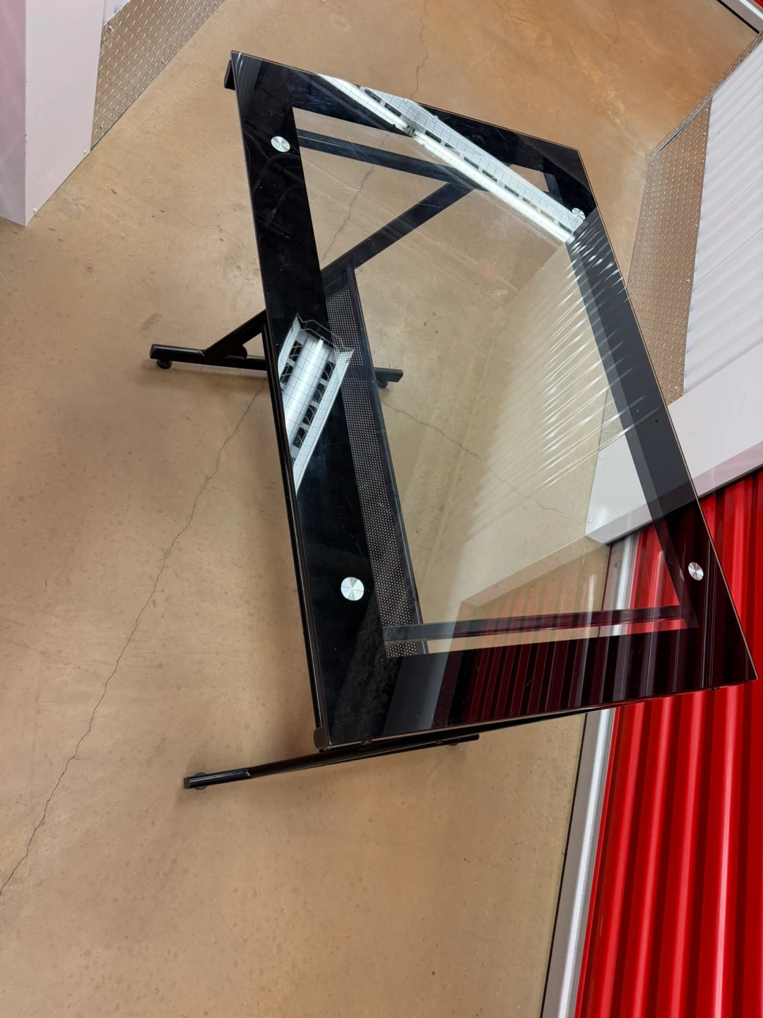 Black Glass Top Desk