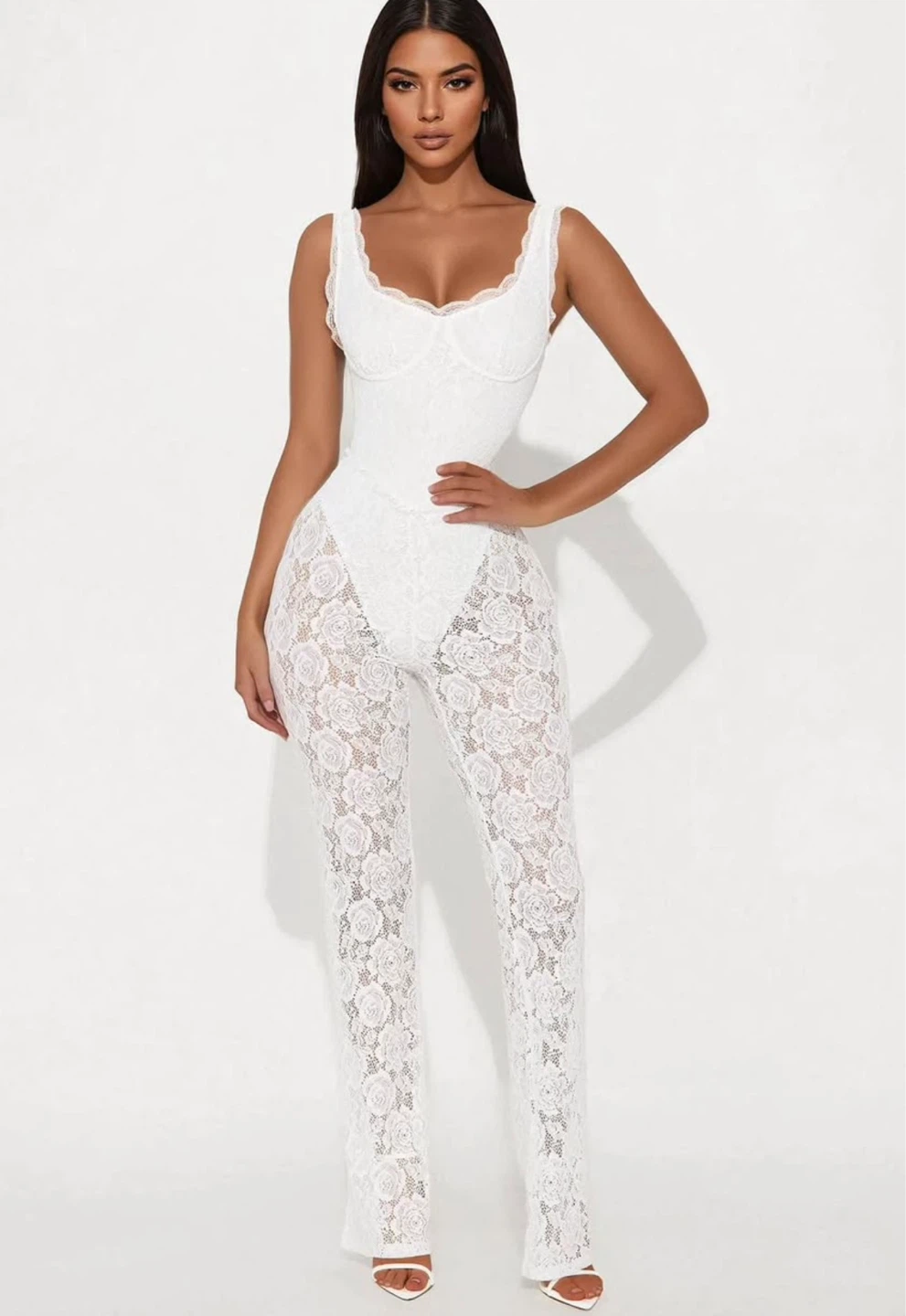 White Lace Jumpsuit