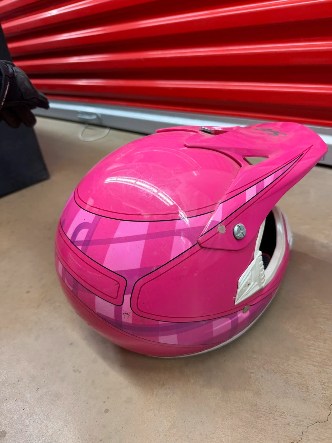 SIGI Pink Junior Dirt Bike Helmet - Size M - photo 4