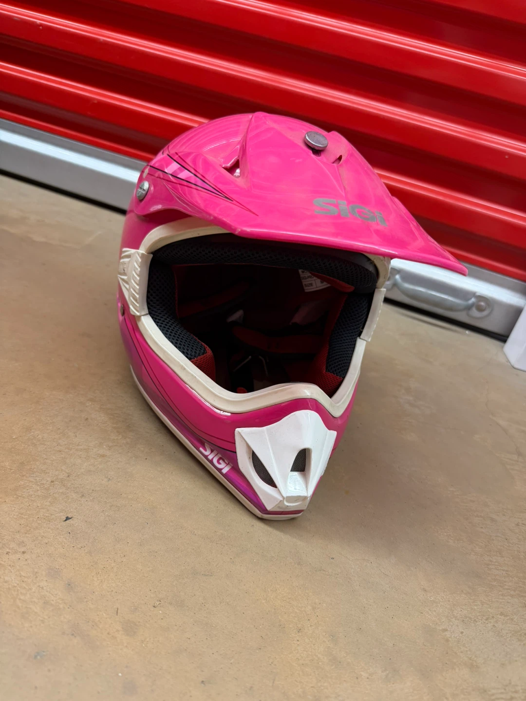 SIGI Pink Junior Dirt Bike Helmet - Size M