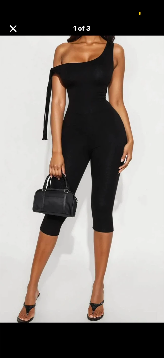 Black One-Shoulder Jumpsuit