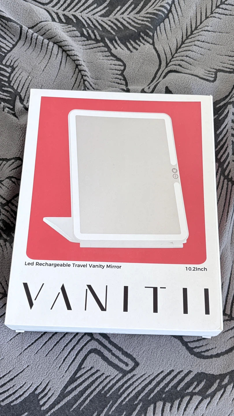VANITI LED Rechargeable Travel Vanity Mirror - 10.2 Inch