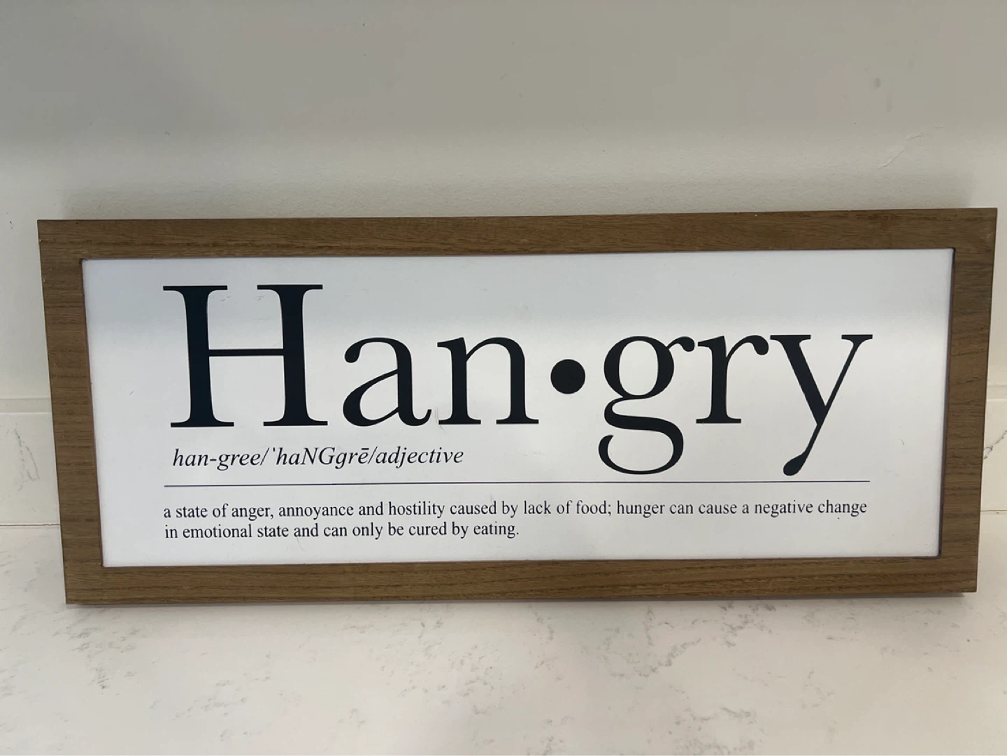 "Hangry" Definition Wall Art