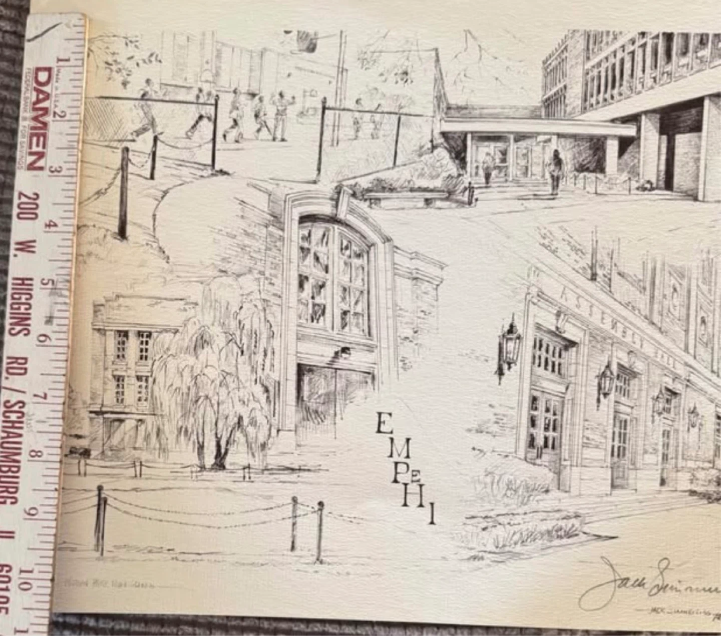 INK DRAWING MORGAN PARK HS - photo 2
