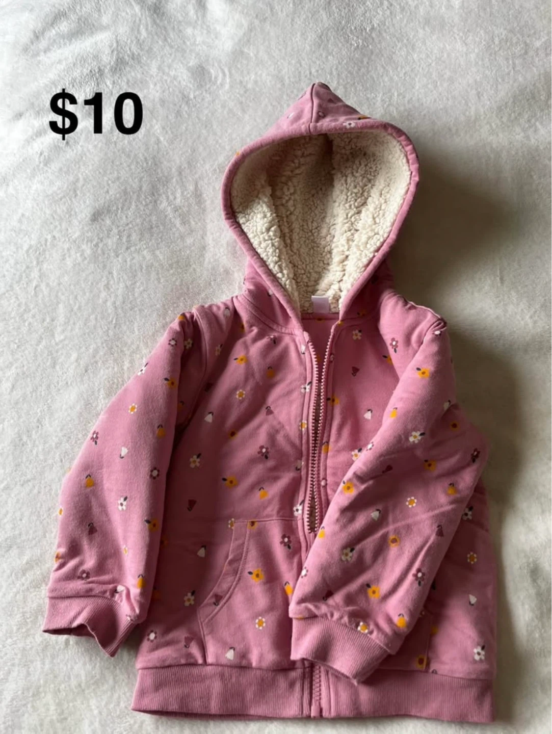Girls Sherpa Hoodie Size 4