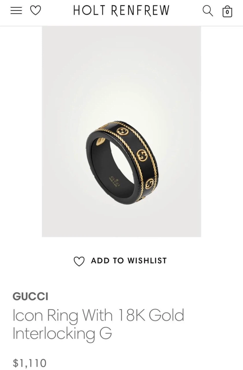 Gucci Icon Ring With 18K Gold Interlocking G - photo 3