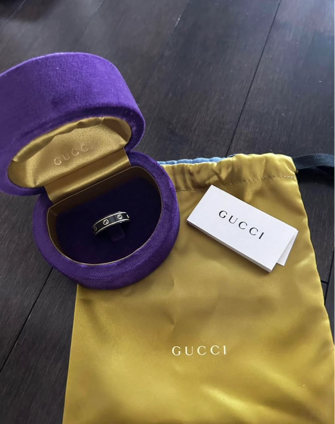Gucci Icon Ring With 18K Gold Interlocking G