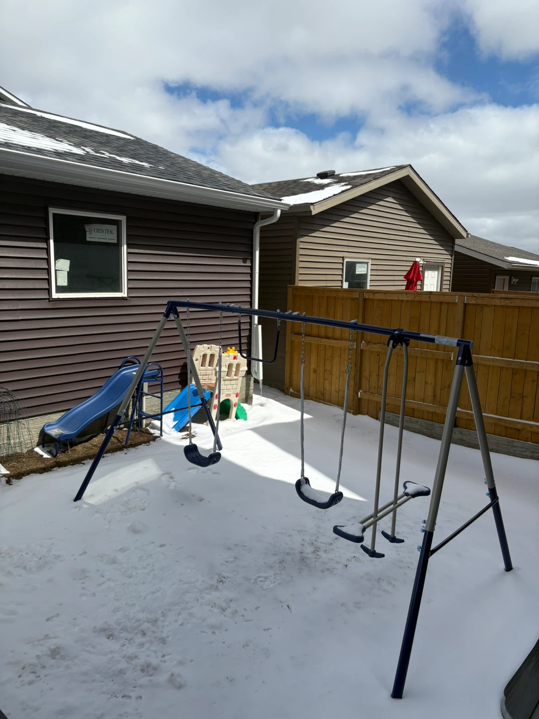 Swing Set with Slide