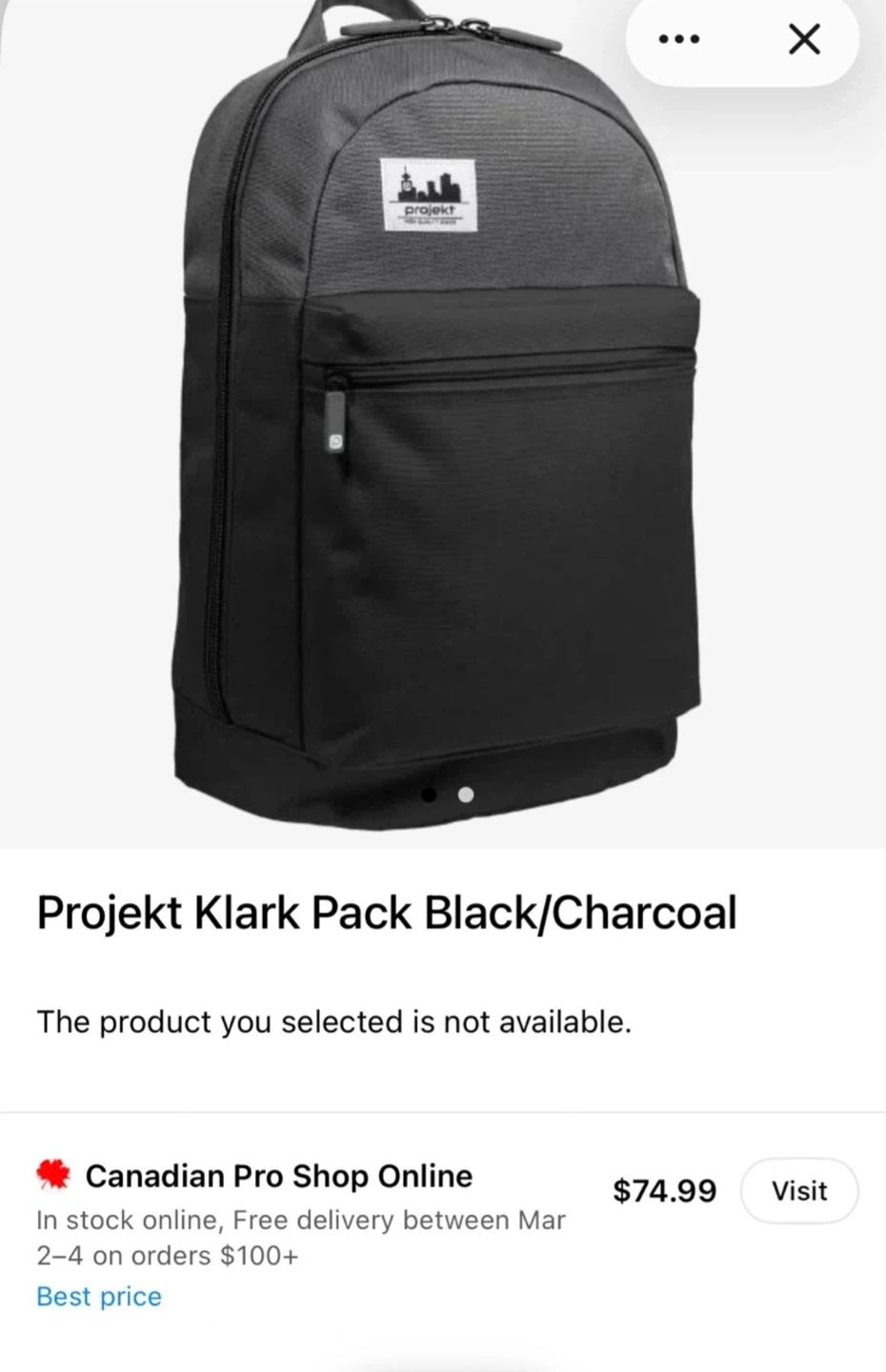 Projekt Klark Pack Backpack Black/Charcoal - photo 3