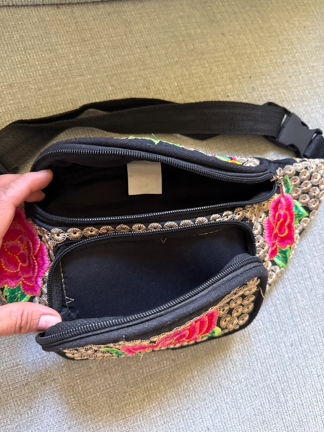 🌱Embroidered Fanny Pack Hip Bag with Floral Design - photo 2