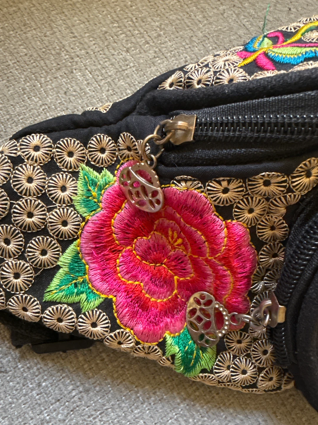 🌱Embroidered Fanny Pack Hip Bag with Floral Design - photo 3