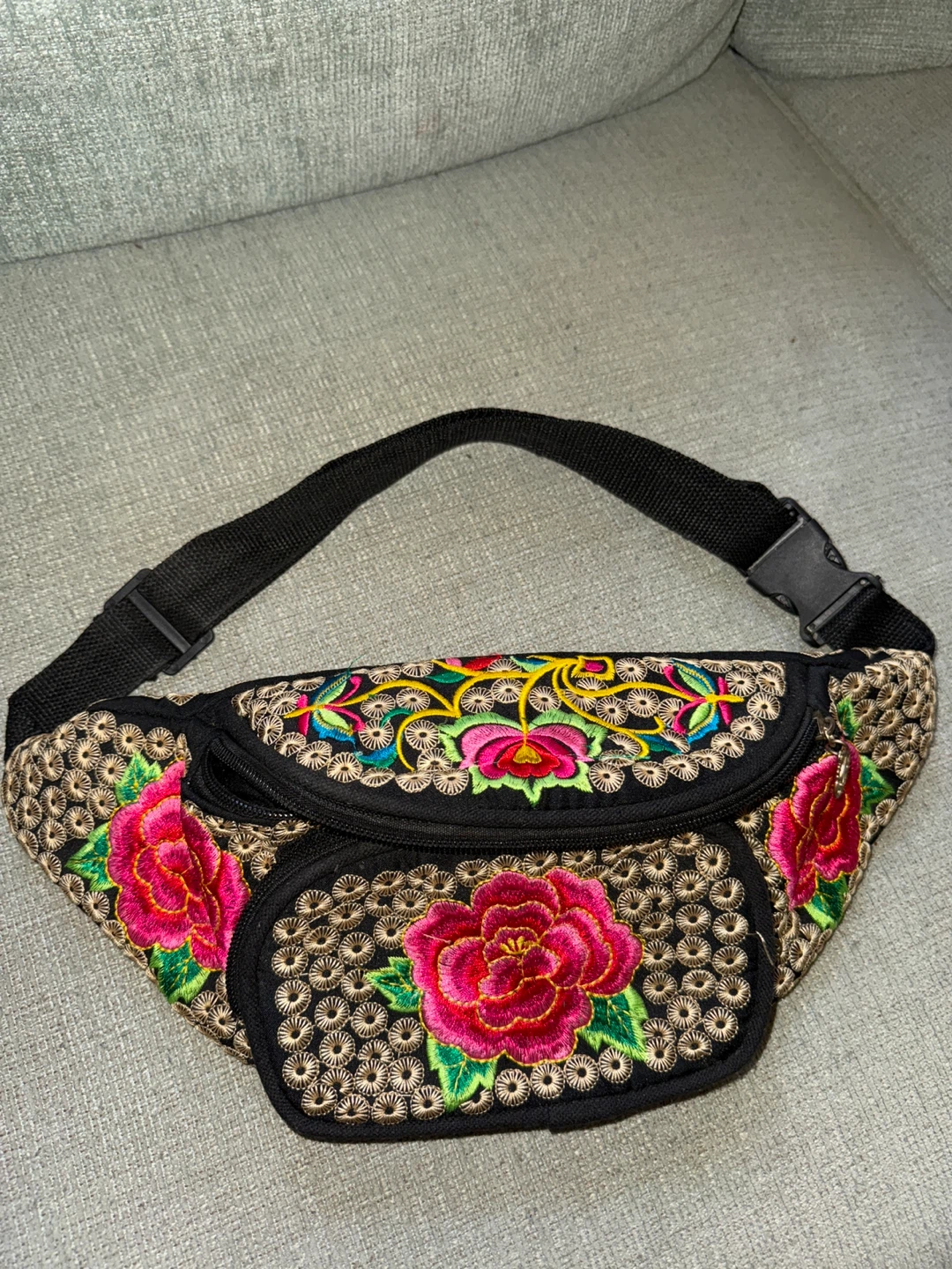 🌱Embroidered Fanny Pack Hip Bag with Floral Design