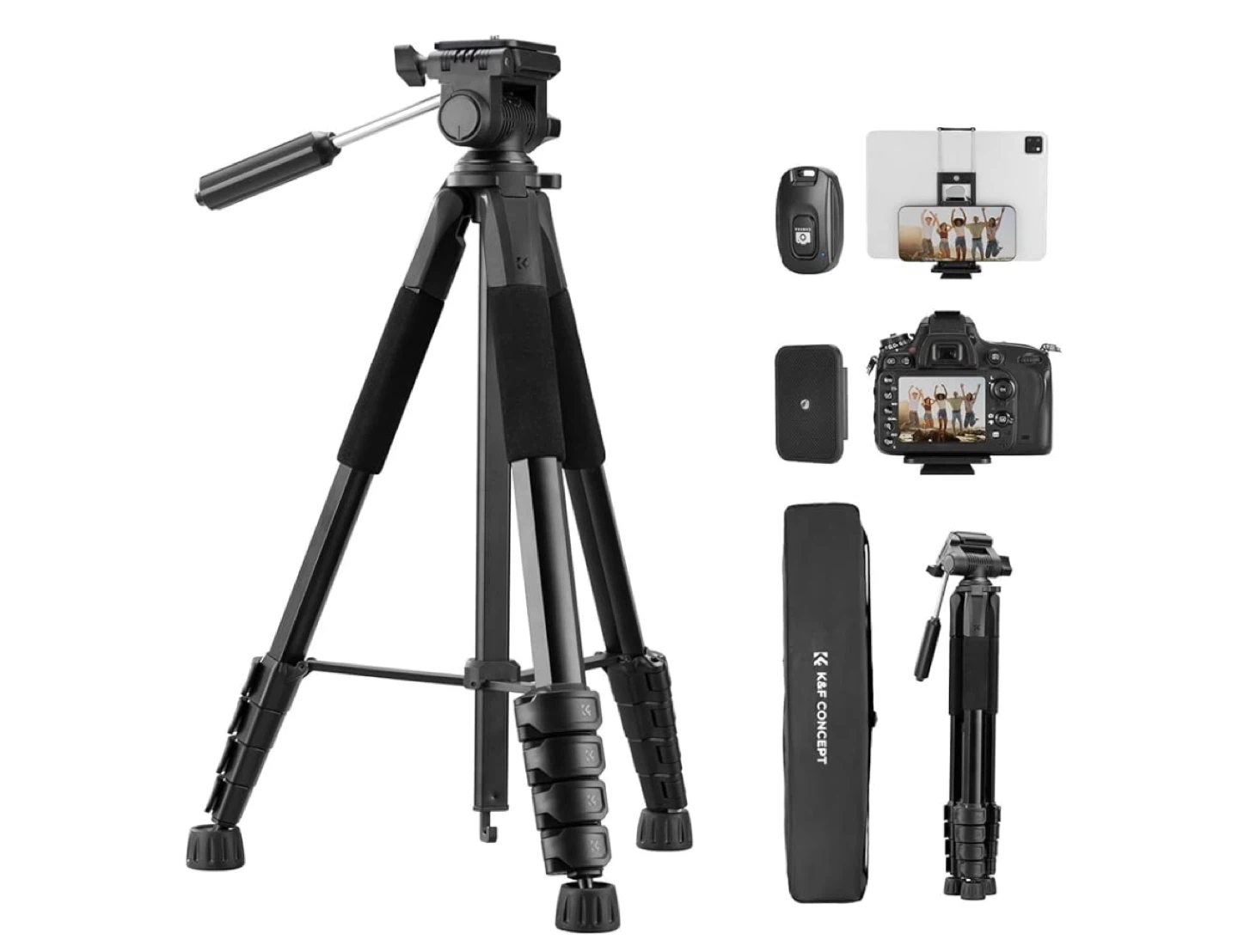 Heavy Duty Tripod, 75" Lightweight Portable Travel