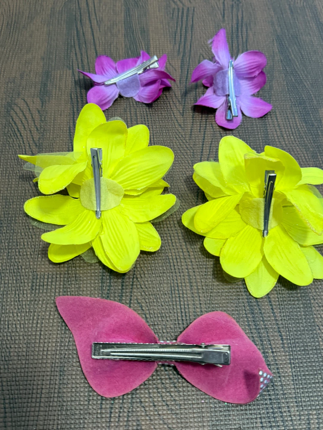 Set of 5 Flower Clips with Bow 🌸🌼🎀 - photo 3