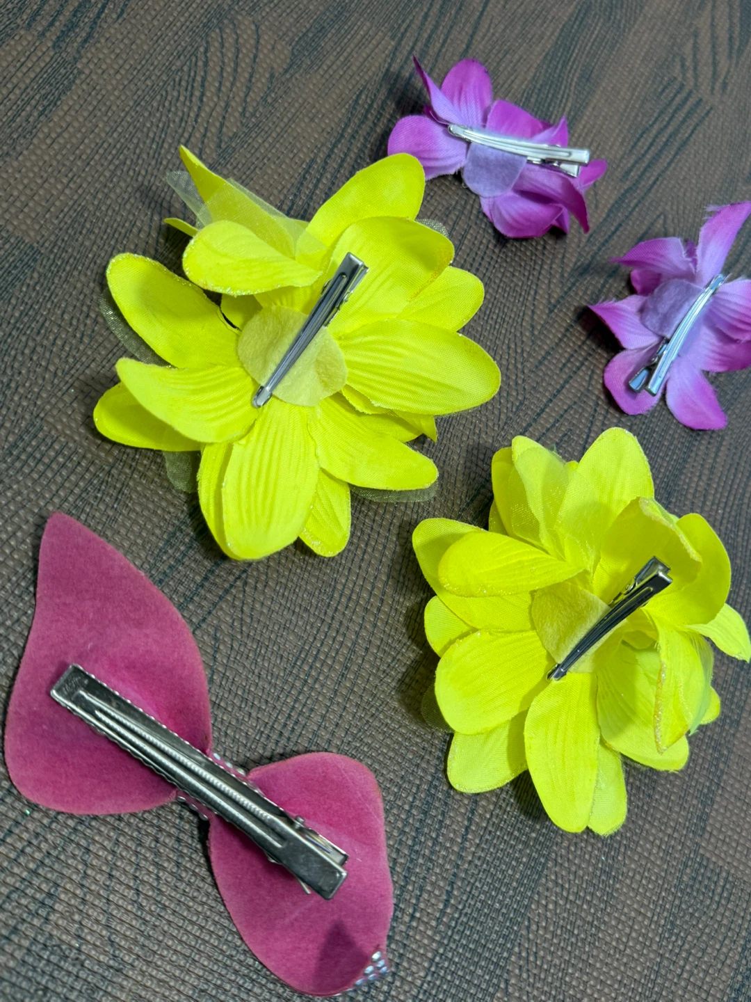 Set of 5 Flower Clips with Bow 🌸🌼🎀 - photo 4
