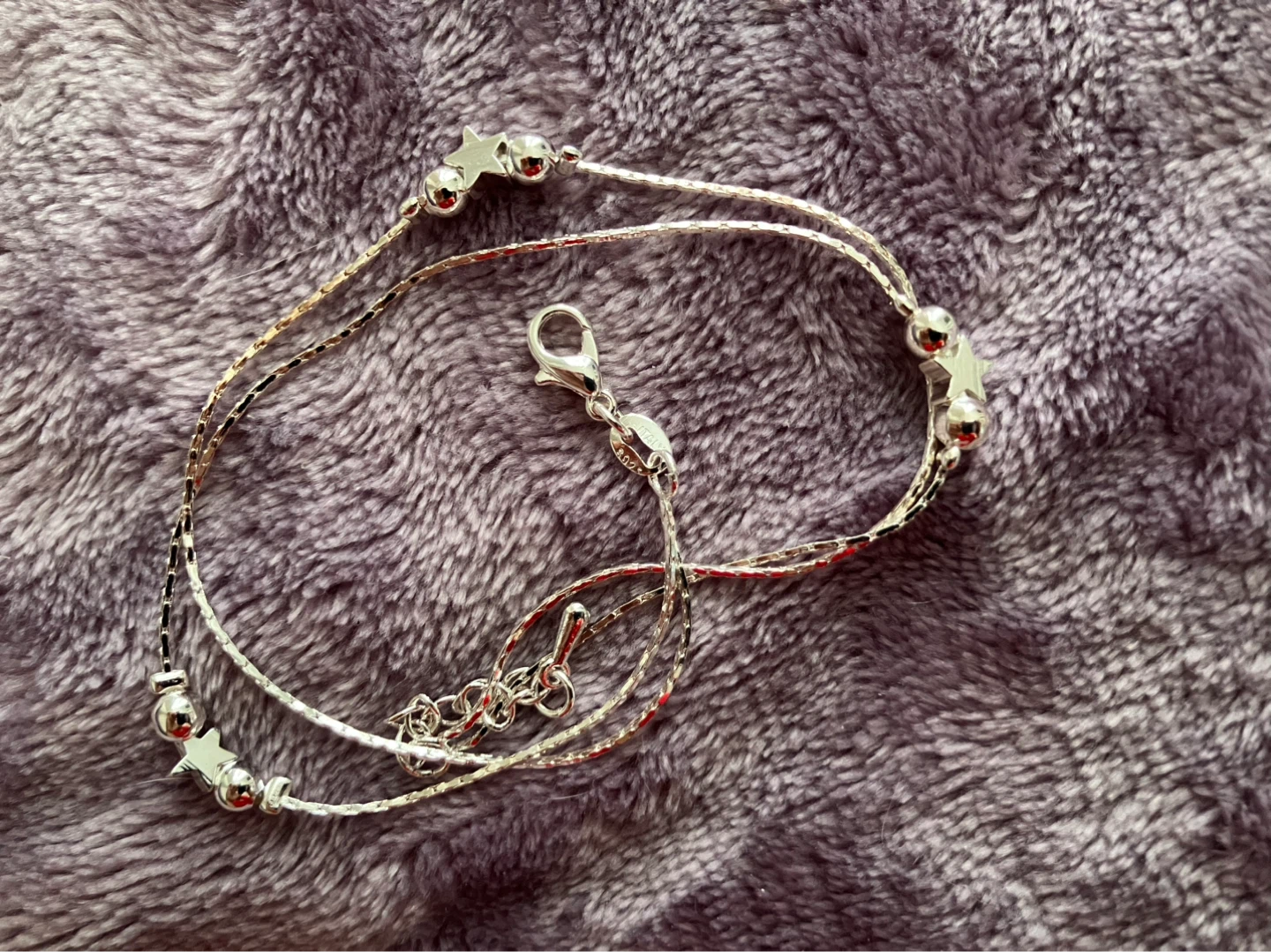 Italy made Silver s925 Double Strand Anklet - photo 4