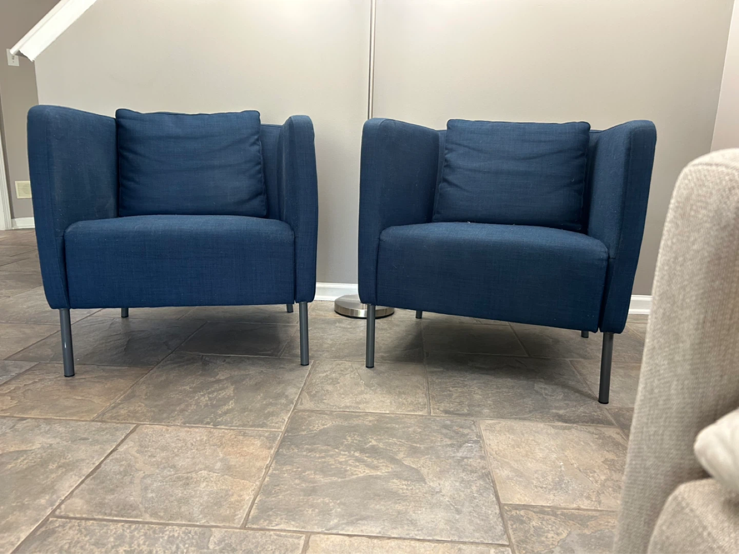 Pair of Blue Accent Chairs