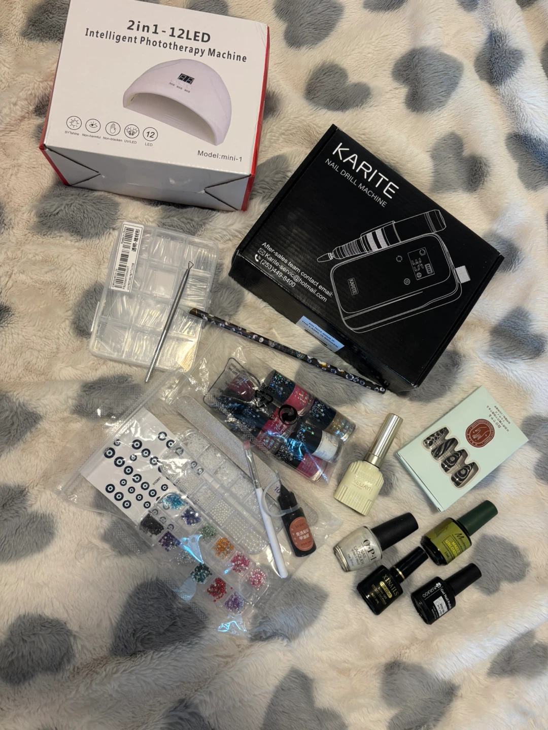 Karite Nail Drill Machine & 2in1 LED Nail Lamp