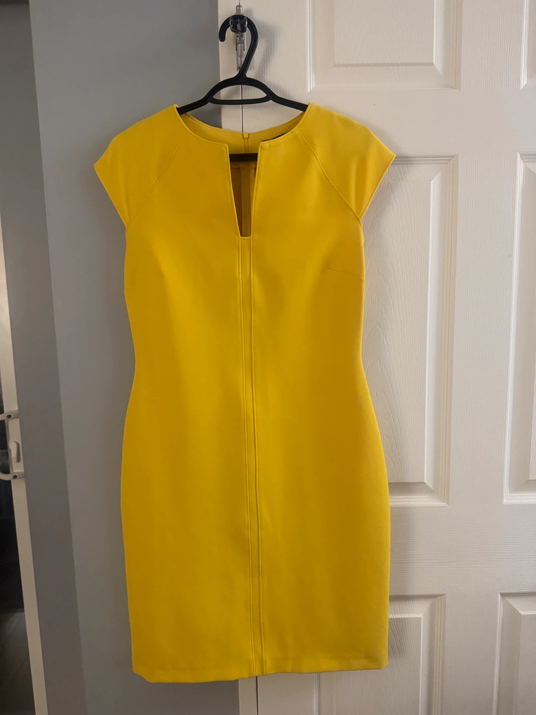 Zara Woman Yellow Cap Sleeve Dress Size L