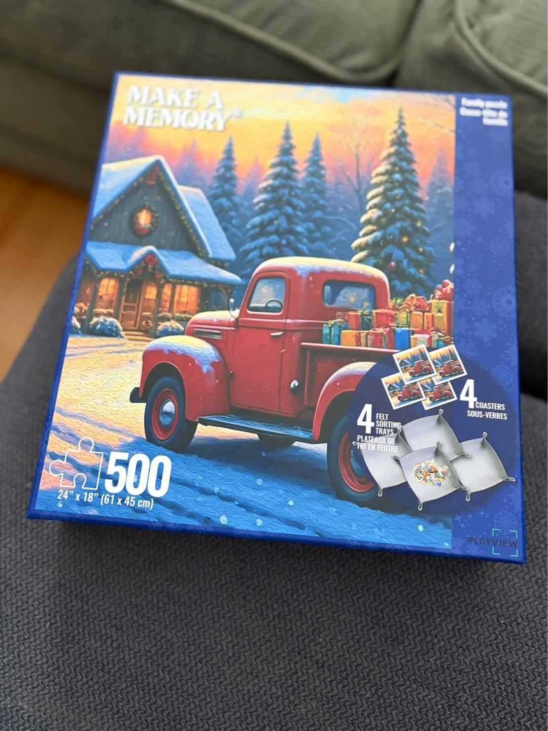 500 Piece Puzzle with Coasters