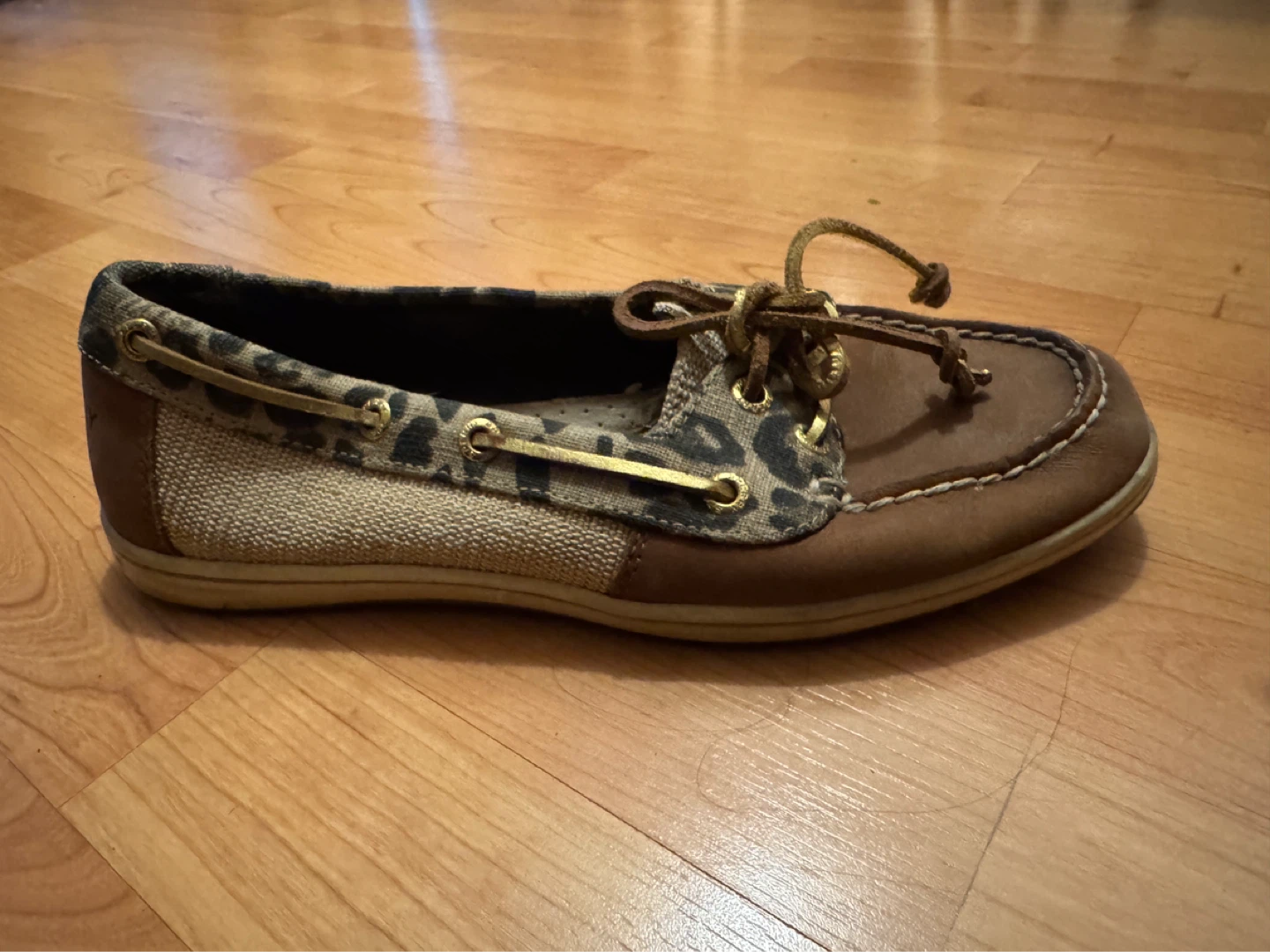 Sperry Boat Shoes - Brown/Leopard Print